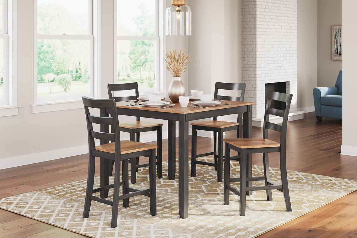 Gesthaven Counter Height Dining Table and 4 Barstools (Set of 5) - Half Price Furniture