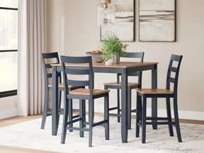 Gesthaven Counter Height Dining Table and 4 Barstools (Set of 5) - Half Price Furniture