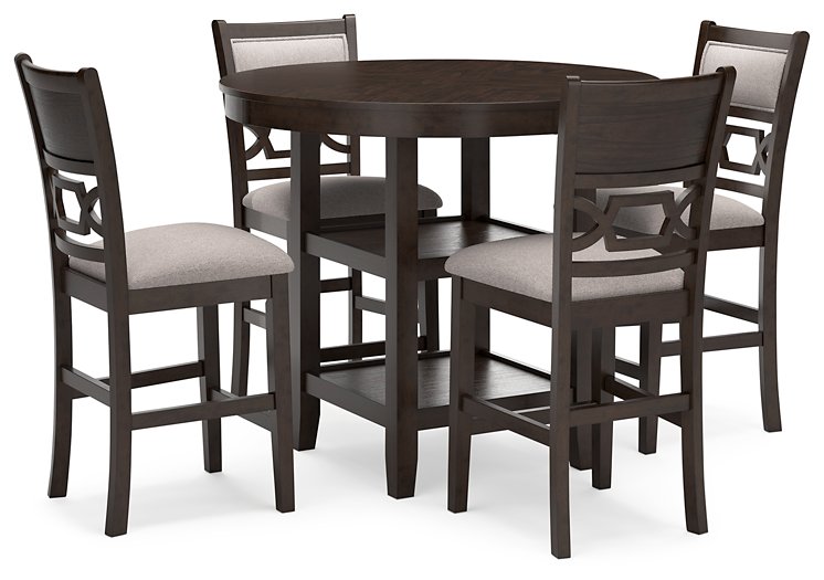 Langwest Counter Height Dining Table and 4 Barstools (Set of 5)  Las Vegas Furniture Stores