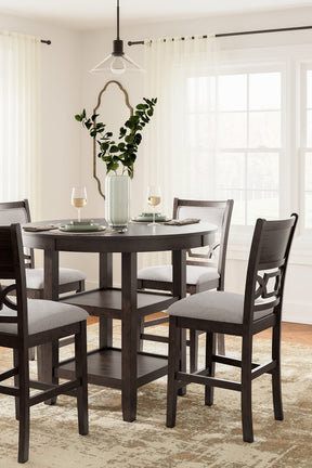 Langwest Counter Height Dining Table and 4 Barstools (Set of 5) - Half Price Furniture