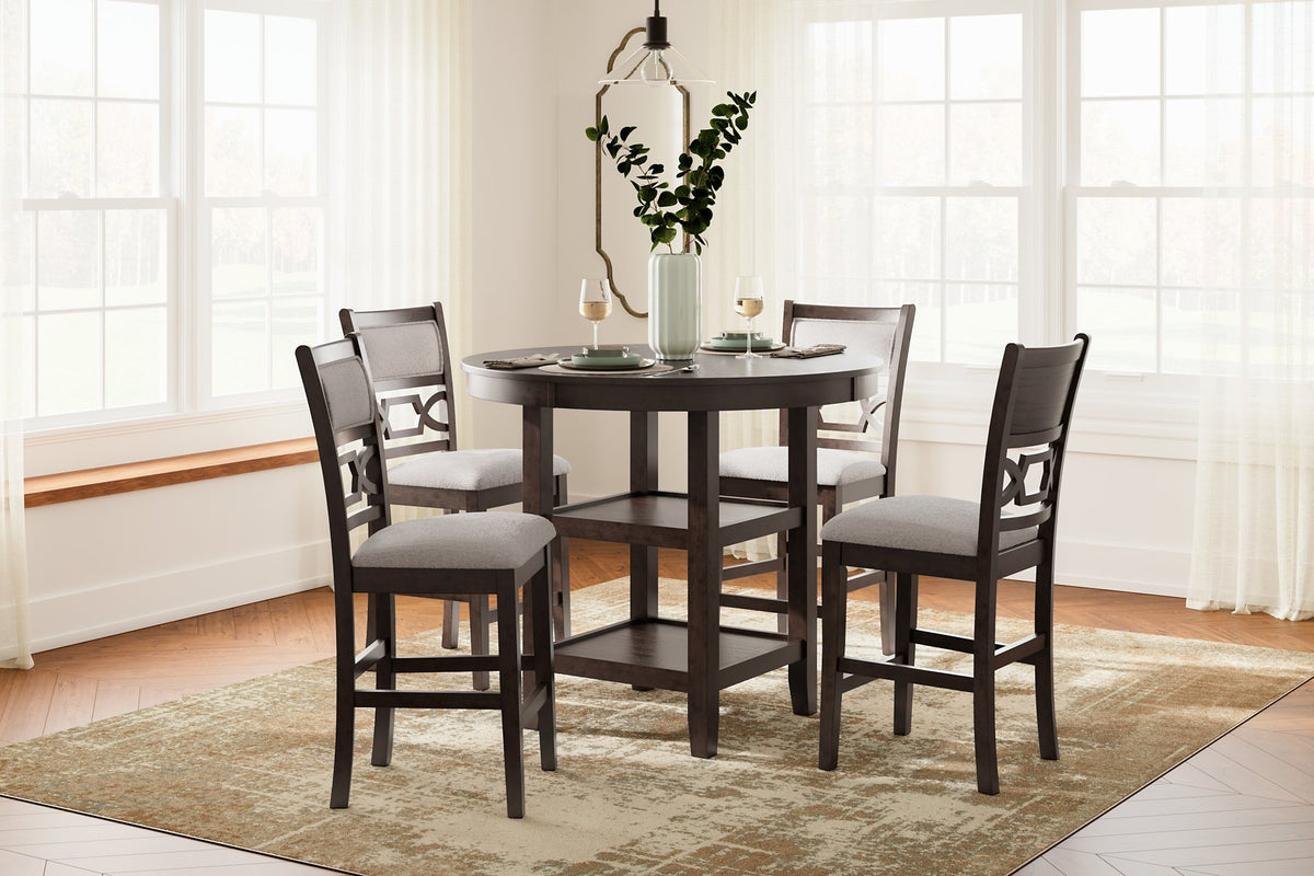 Langwest Counter Height Dining Table and 4 Barstools (Set of 5)  Las Vegas Furniture Stores