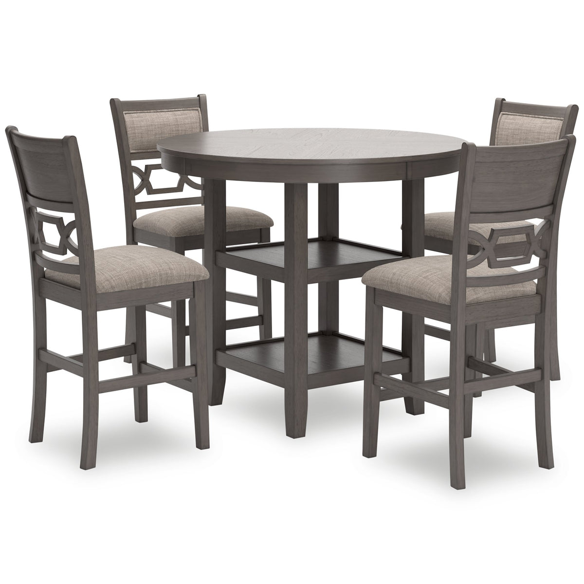 Wrenning Counter Height Dining Table and 4 Barstools (Set of 5)  Las Vegas Furniture Stores
