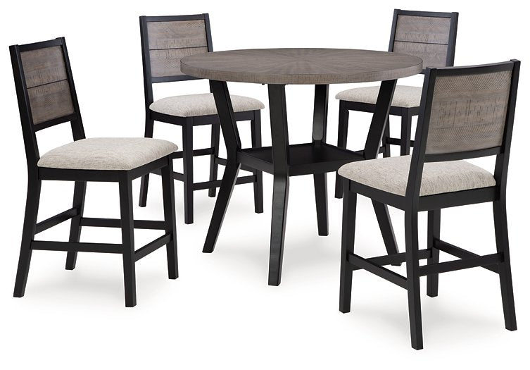 Corloda Counter Height Dining Table and 4 Barstools (Set of 5)  Las Vegas Furniture Stores