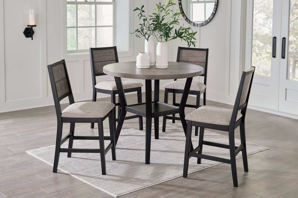 Corloda Counter Height Dining Table and 4 Barstools (Set of 5) - Counter Height Table - Half Price Furniture