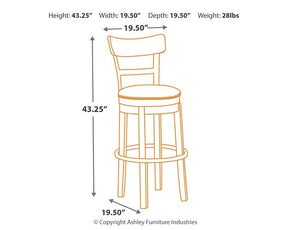 Pinnadel Bar Height Bar Stool Half Price Furniture