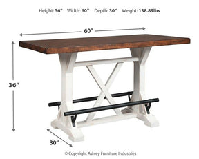 Valebeck Counter Height Dining Table Half Price Furniture