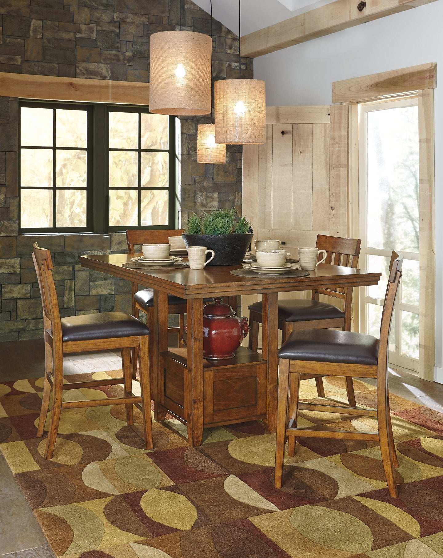 Ralene Counter Height Dining Extension Table Half Price Furniture