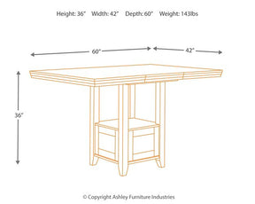 Ralene Counter Height Dining Extension Table - Half Price Furniture