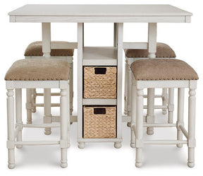 Robbinsdale Counter Height Dining Table and Bar Stools (Set of 5) - Half Price Furniture