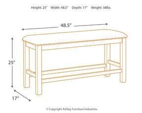 Moriville Counter Height Dining Bench - Half Price Furniture