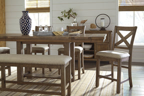 Moriville Counter Height Dining Bench - Half Price Furniture