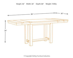 Moriville Counter Height Dining Extension Table - Half Price Furniture