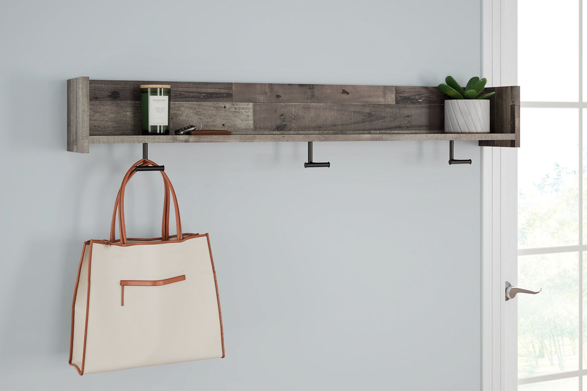 Neilsville Wall Mounted Coat Rack with Shelf - Half Price Furniture