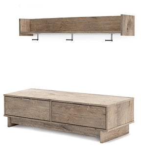 Oliah Bench with Coat Rack - Half Price Furniture