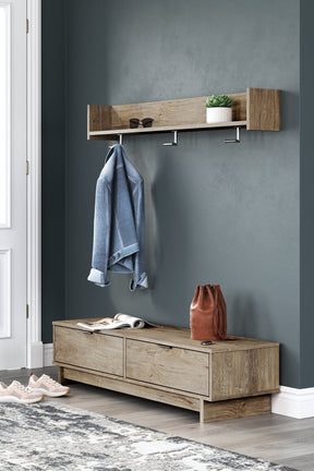 Oliah Bench with Coat Rack - Half Price Furniture