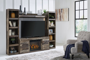 Derekson 4-Piece Entertainment Center with Electric Fireplace - Half Price Furniture