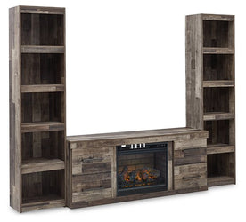 Derekson 3-Piece Entertainment Center with Electric Fireplace Half Price Furniture