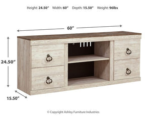 Willowton 60" TV Stand - Half Price Furniture