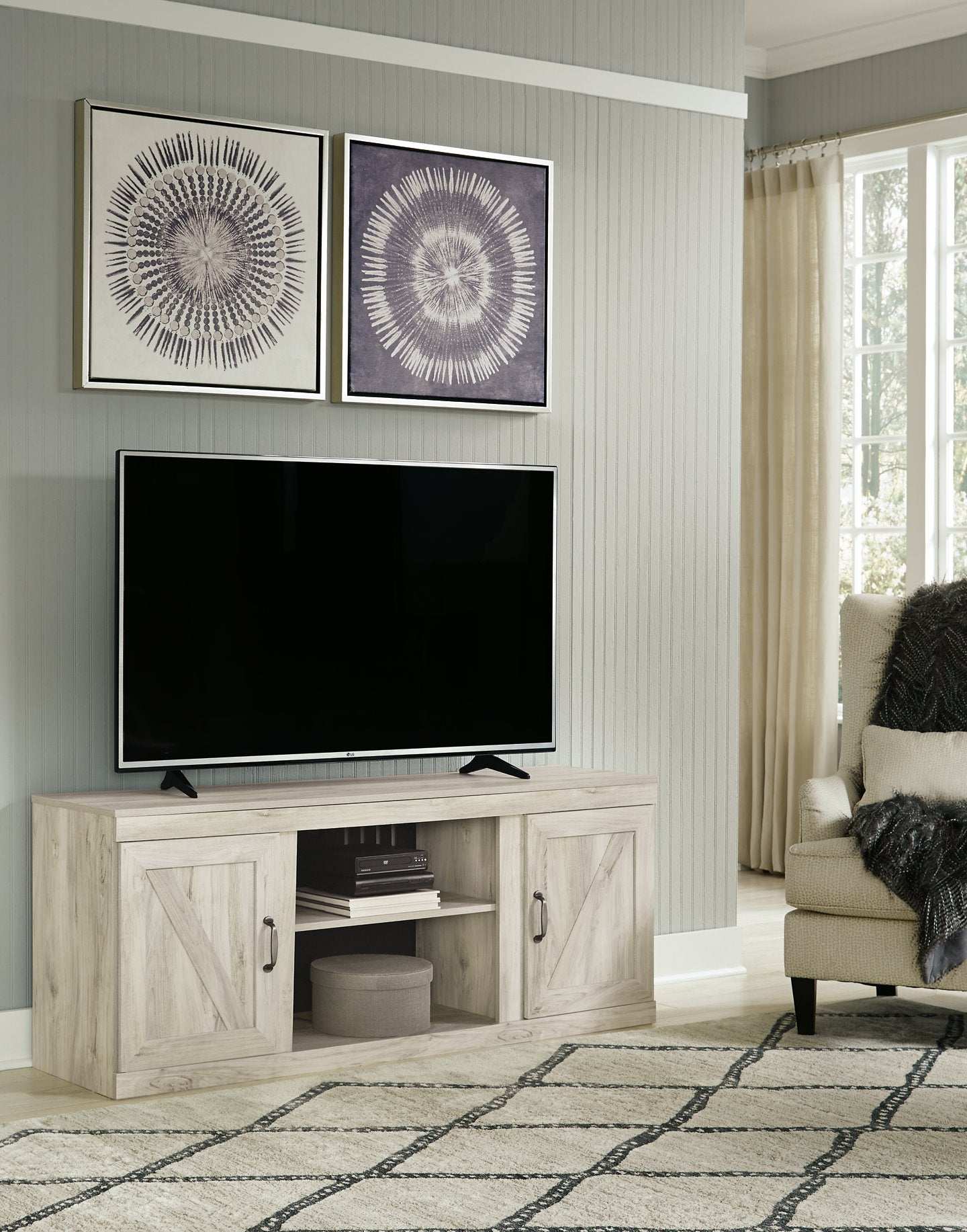 Bellaby 3-Piece Entertainment Center with Electric Fireplace Half Price Furniture