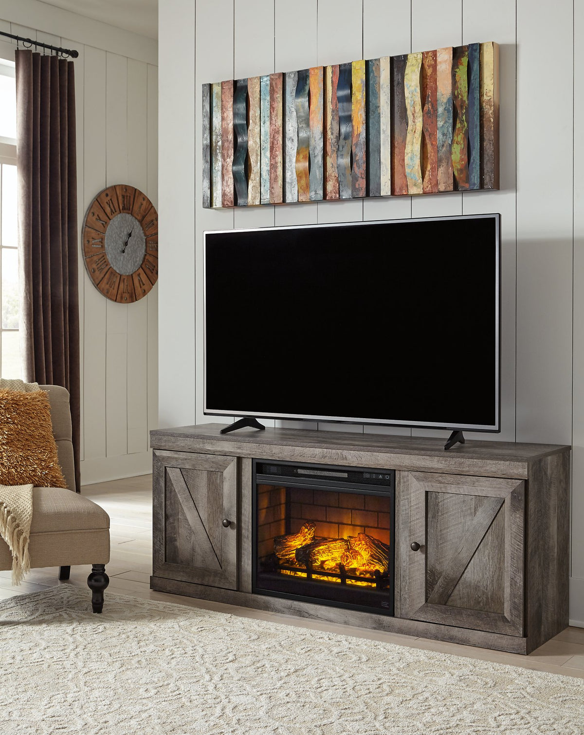 Wynnlow TV Stand with Electric Fireplace  Half Price Furniture