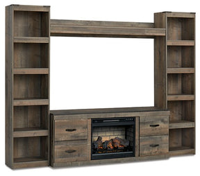 Trinell 4-Piece Entertainment Center with Electric Fireplace - Half Price Furniture