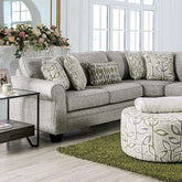 GARDNER Sectional, Gray/Green - Half Price Furniture