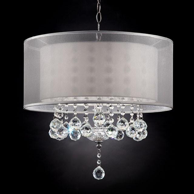 19"H Ceiling Lamp, Hanging Crystal  Half Price Furniture