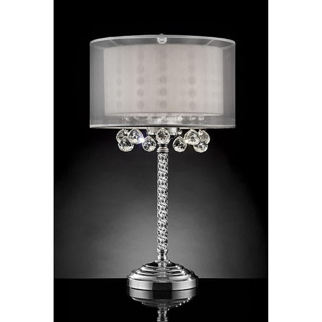 30"H Table Lamp, Hanging Crystal  Half Price Furniture