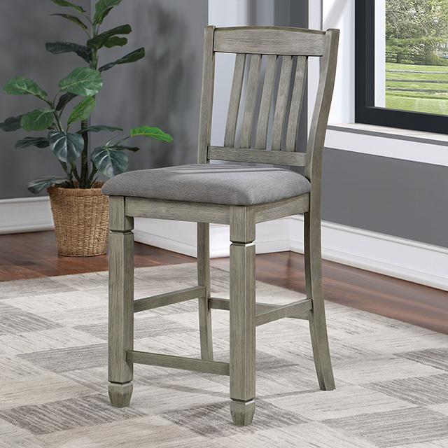 ANAYA Counter Ht. Chair (2/CTN), Gray/Lt. Gray  Half Price Furniture