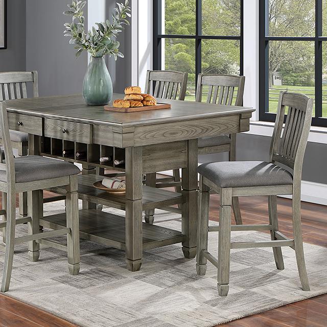 ANAYA Counter Ht. Table, Gray  Half Price Furniture