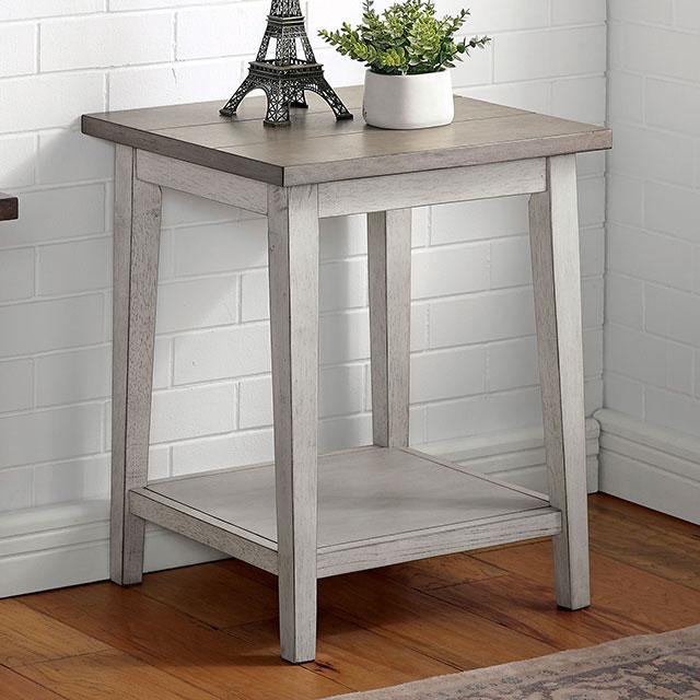 BANJAR Side Table, Antq. Warm Gray  Half Price Furniture