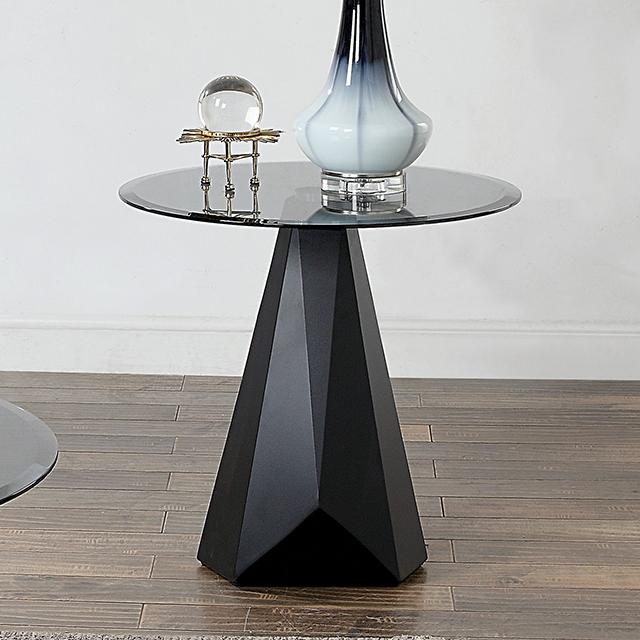 BISHOP End Table, Black/Gray  Half Price Furniture