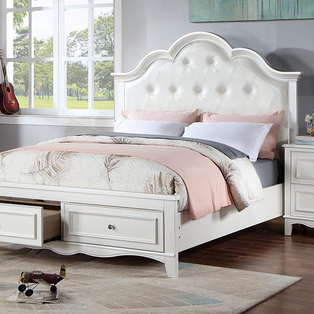 CADENCE Full Bed, White  Half Price Furniture