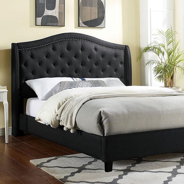 CARLY Cal.King Bed, Black  Half Price Furniture