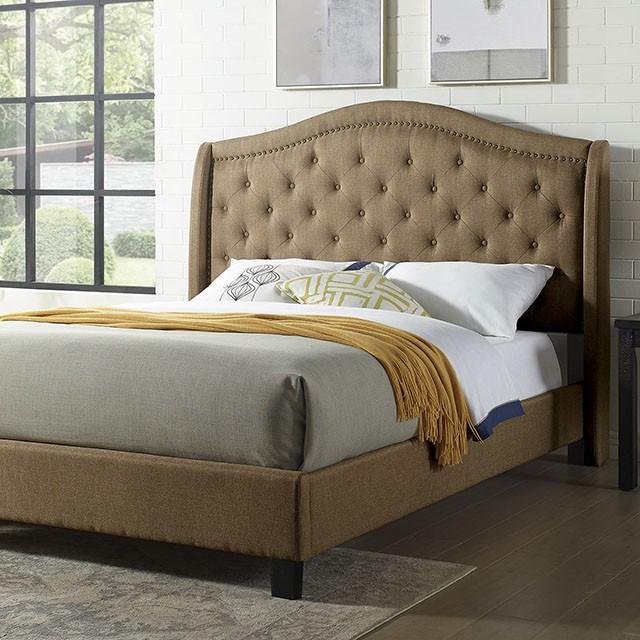 CARLY Cal.King Bed, Brown  Half Price Furniture