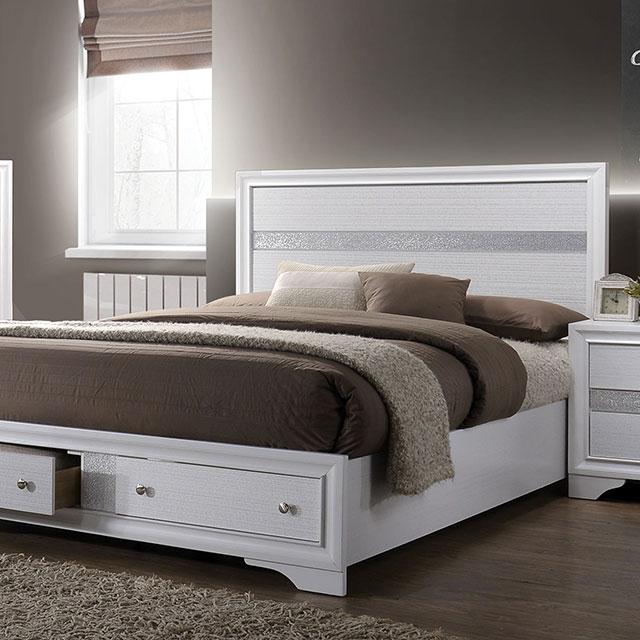 CHRISSY Full Bed, White  Half Price Furniture