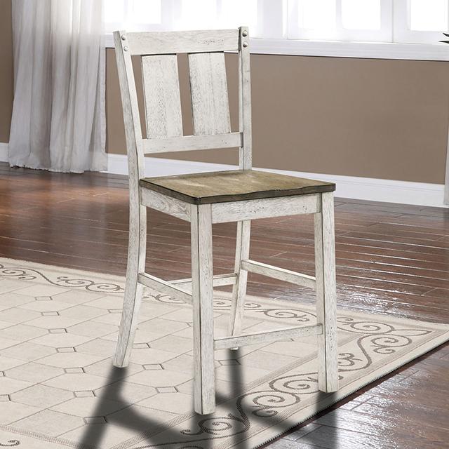 DAKOTA Counter Ht. Chair (2/CTN), A.White/Ash Brown  Half Price Furniture