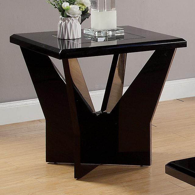 DUBENDORF End Table, Black  Half Price Furniture