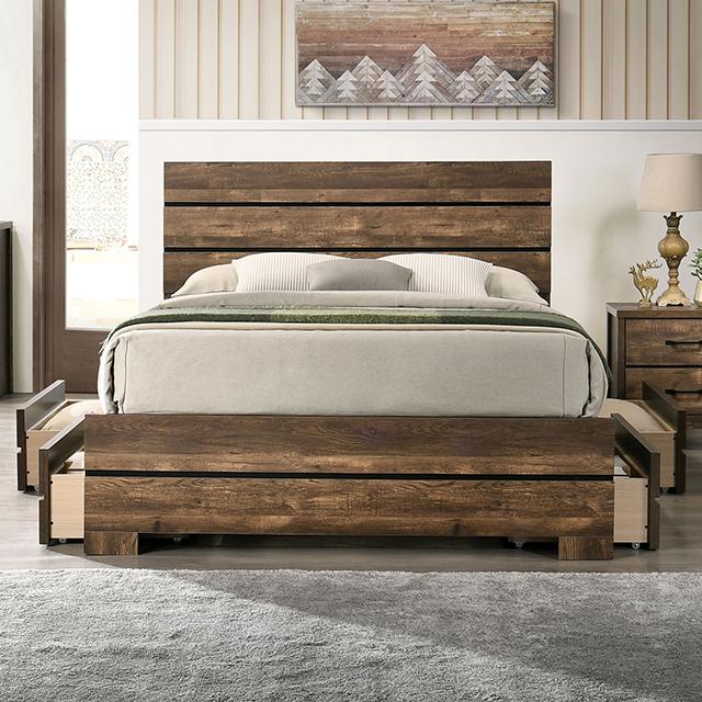DUCKWORTH Cal.King Bed, Light Walnut  Half Price Furniture