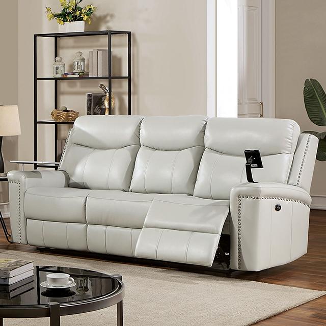 FLORINE Power Sofa, Light Gray  Half Price Furniture