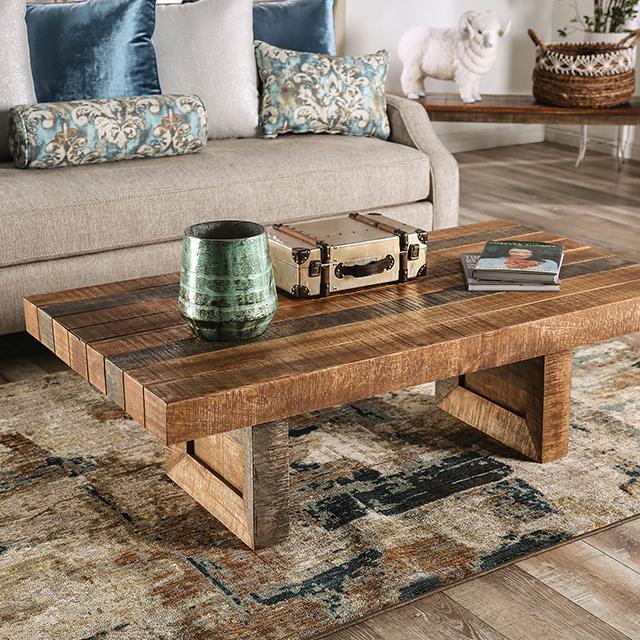 GALANTHUS Coffee Table, Weathered Light Natural Tone  Half Price Furniture
