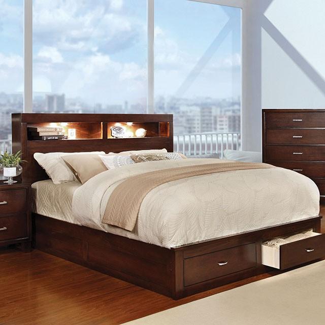 GERICO II Cal.King Bed, Brown Cherry  Half Price Furniture