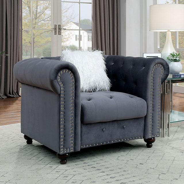 GIACOMO Chair, Gray  Half Price Furniture