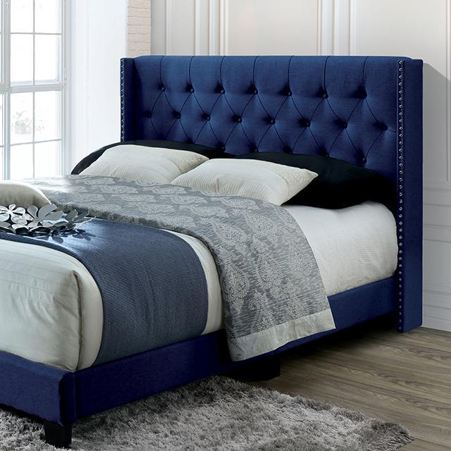 JENELLE Twin Bed, Navy  Half Price Furniture