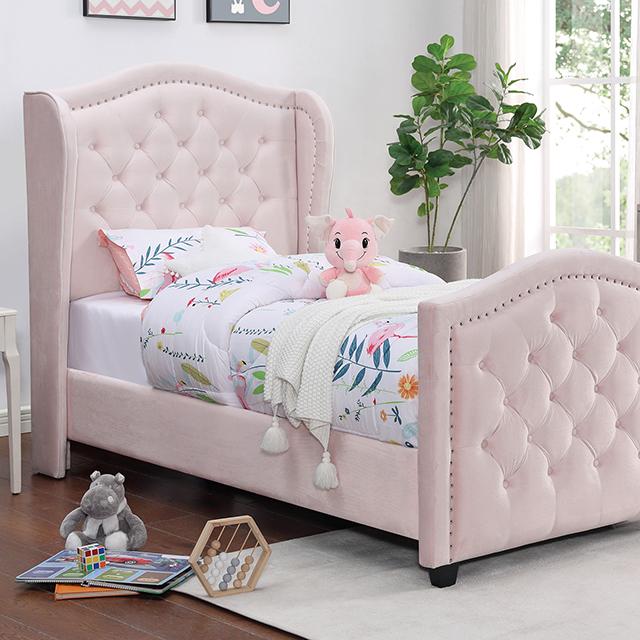 KERRAN Full Bed, Blush  Half Price Furniture
