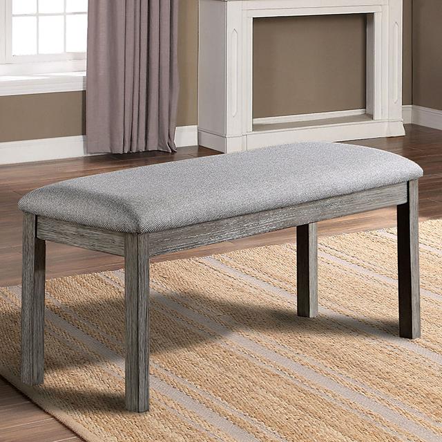 LAQUILA Bench, Gray  Half Price Furniture
