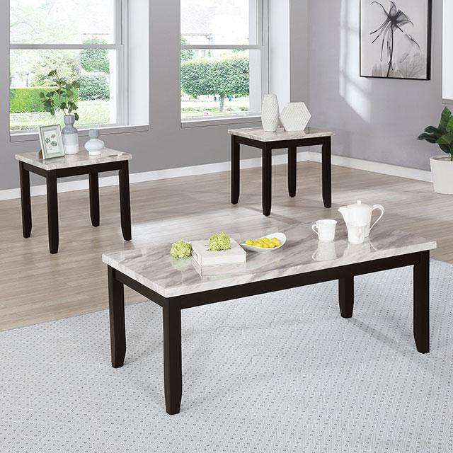 LODIVEA 3 Pc. Table Set, White  Half Price Furniture