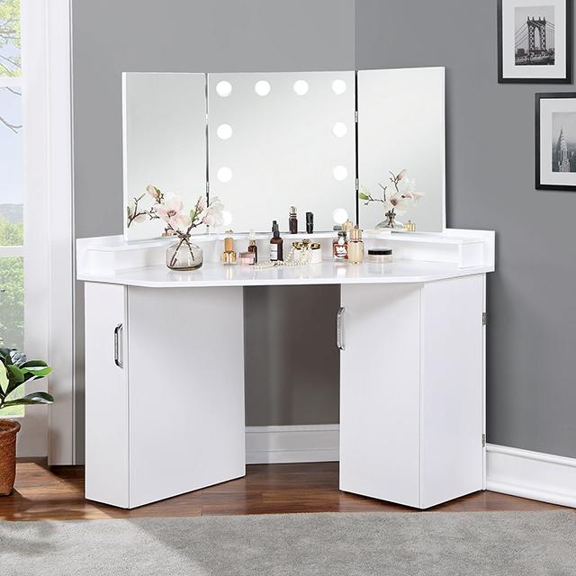 LORYBELLE Vanity Set, White  Half Price Furniture