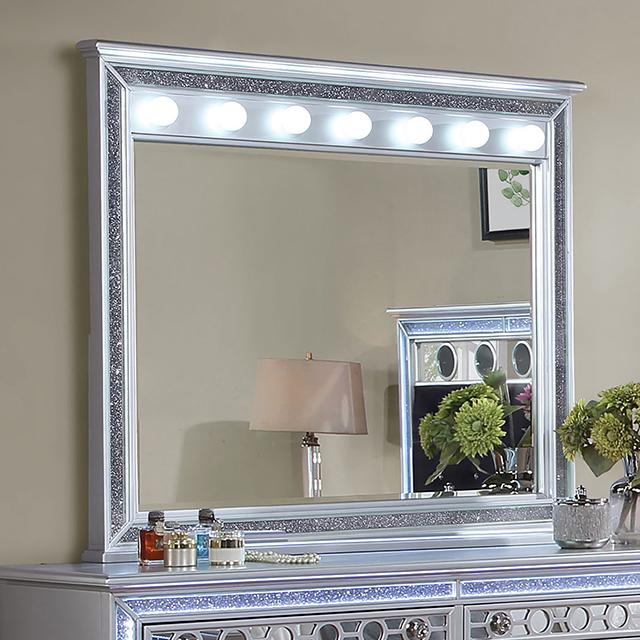 MAIREAD Mirror w/ Light, Silver  Half Price Furniture