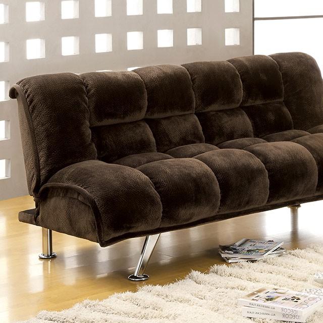 MARBELLE Futon Sofa, Dark Brown  Las Vegas Furniture Stores